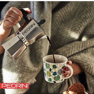 CAFETERA PEDRINI KAFFETTIERA EXPRESSO MOKA ITALIANA MANGO NEGRO 6TZ - 4