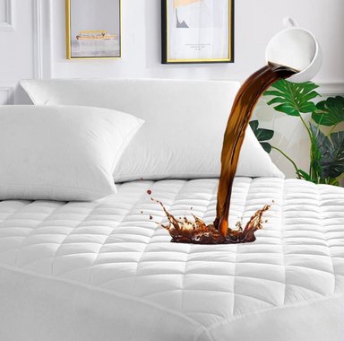 FUNDA COLCHON TEFI HOME 1.5 PLAZAS ALGODÓN PIMA BLANCO IMPERMEABLE