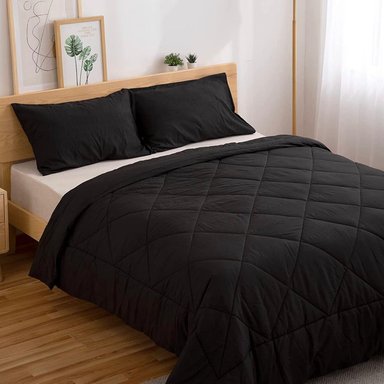 CUBRECAMA TEFI HOME MODERNO QUEEN ALGODÓN LISOS MONOCROMO 250 HILOS