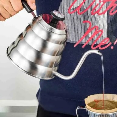 TETERA COFFEE POINT CUELLO CISNE 1.2LT TERMÓMETRO ACERO INOXIDABLE - 5
