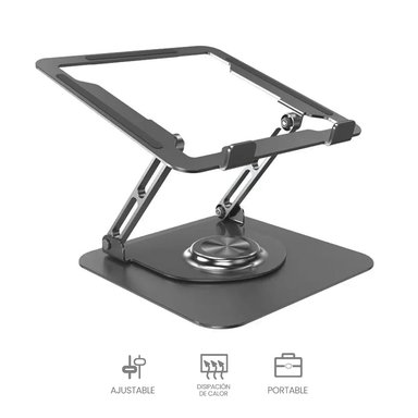 SOPORTE ST SYT LAPTOP CORPORATIVOS FOR BUSINESS ALUMINIO GIRO 360°/PLEGABLE HF147 DARK GREY - 1