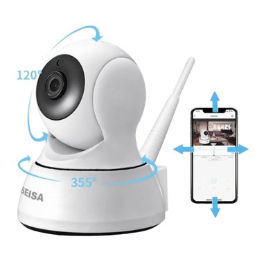 SEISA CAMARA DE SEGURIDAD IP IPC-ZAS01 WI-FI 350° 1080P VISION NOC-SENSOR MOV - 2