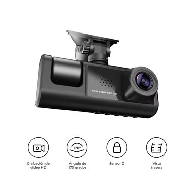 CÁMARA DE AUTO S1 CON DVR / WIFI Y 3 LENTES FULL HD 1080P
