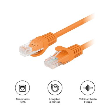 SEISA CABLE PATCH CORDS UTP CAT.6E XJL-3M 3 MTS AMARILLO - 1