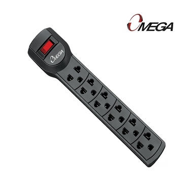 OMEGA SUPRESOR DE PICOS 6 TOMAS 220V 492723BK NEGRA - 3