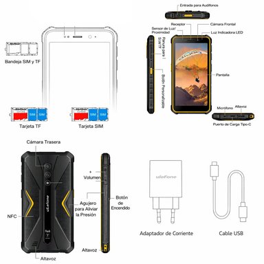 ULEFONE SMARTPHONE ARMOR X12 PRO RUGGED 4GB+6GB 64GB NFC IP68 - 5