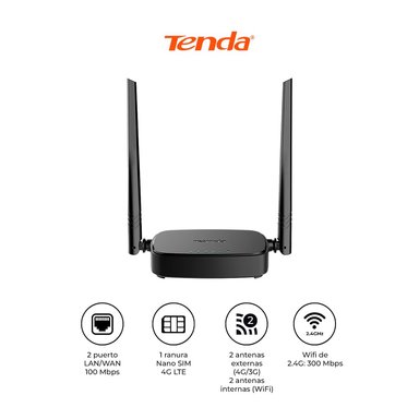 TENDA ROUTER 4G LTE 4G03 PRO WIFI 300MBPS SIM - 1