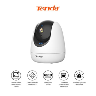 TENDA CÁMARA DE SEGURIDAD WIFI 6 5MP 360° CP7 AUDIO IA VISIÓN NOCTURNA - 1