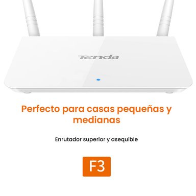 TENDA ROUTER WIFI F3 N300 300MBPS 3 ANTENAS BLANCO - 6