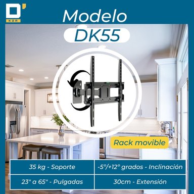 RACK DE TV 32 A 65 PULGADAS LCD O SMART BRAZO ÙNICO - 3