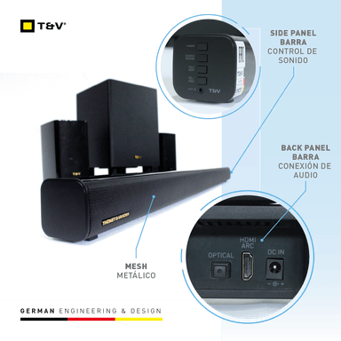 Teatro En Casa Barra Sonido 5.1 Inalambrica Bluetooth 200w - 2
