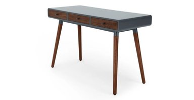 ESCRITORIO YOLODECORO EDELWEISS 120 CM X 120 CM NOGAL Y GRIS