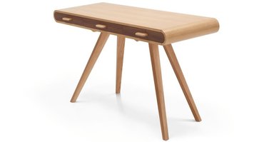 CONSOLA ESCRITORIO YOLODECORO FONTEYN 140 CM X 140 CM ROBLE Y NOGAL