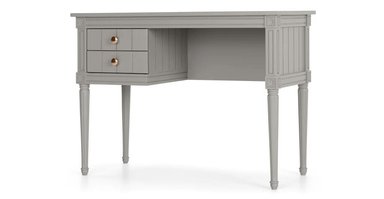 ESCRITORIO YOLODECORO BOURBON 107 CM X 107 CM GRIS COMPACTO VINTAGE