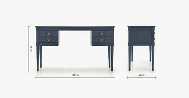 ESCRITORIO YOLODECORO BOURBON 140 CM X 140 CM AZUL OSCUROVINTAGE - 6
