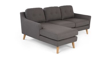 SOFÁ ESQUINERO YOLODECORO RUFUS 3 CUERPOS CON CHAISE LONGUE A LA IZQUIERDA GRIS RINOCERONTE