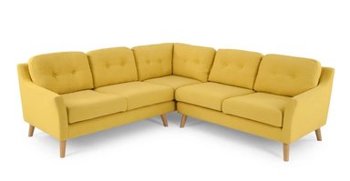 SOFÁ YOLODECORO RUFUS 5 CUERPOS ESQUINA AMARILLO MOSTAZA