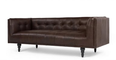 SOFÁ YOLODECORO CONNOR 3 CUERPOS MARRÓN VINTAGE