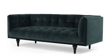 SOFÁ YOLODECORO CONNOR 3 CUERPOS AZUL PETRÓLEO