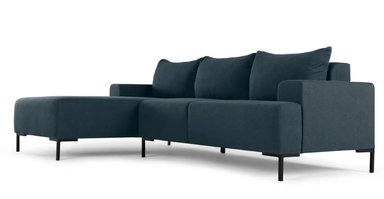 SOFÁ ESQUINERO YOLODECORO OSKAR 3 CUERPOS CON CHAISE LONGUE A LA IZQUIERDA – AZUL EGEO