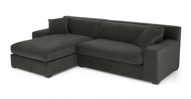 SOFÁ ESQUINERO YOLODECORO DELANEY 3 CUERPOS CON CHAISE LONGUE A LA IZQUIERDA GRIS ESTAÑO