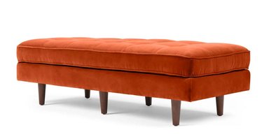 BANCO OTOMANA YOLODECORO SCOTT 2 CUERPOS NARANJA TOSTADO