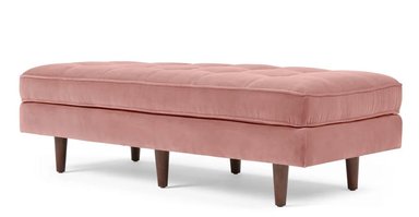 BANCO OTOMANA YOLODECORO SCOTT 2 CUERPOS ROSA PALO