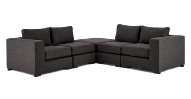 CONJUNTO DE SOFÁ ESQUINERO MODULAR MORTIMER - GRIS FOCA