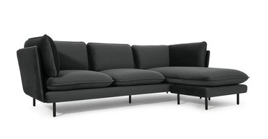 SOFÁ CON CHAISE LONGUE A LA DERECHA WES - GRIS ANTRACITA