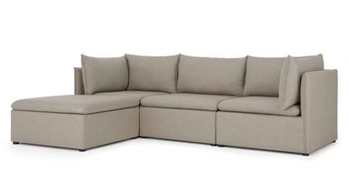 SOFÁ ESQUINERO YOLODECORO VICTOR 3 CUERPOS GRIS PORTLAND