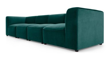 SOFÁ MODULAR YOLODECORO JUNO 4 CUERPOS AZUL ESPUMA MAR