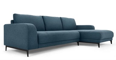 SOFÁ ESQUINERO YOLODECORO LUCIANO 3 CUERPOS CON CHAISE LONGUE A LA DERECHA AZUL