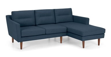 SOFÁ ESQUINERO YOLODECORO WALKER 3 CUERPOS CON CHAISE LONGUE A LA DERECHA AZUL