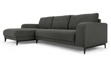 SOFÁ ESQUINERO YOLODECORO LUCIANO 3 CUERPOS GRIS CON CHAISE LONGUE A LA IZQUIERDA HUDSON