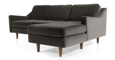 SOFÁ ESQUINERO YOLODECORO DALLAS 3 CUERPOS GRIS CON CHAISE LONGUE A LA DERECHA CEMENTO