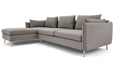 SOFÁ ESQUINERO YOLODECORO VENTO 3 CUERPOS CON CHAISE LONGUE A LA IZQUIERDA GRIS MANHATTAN
