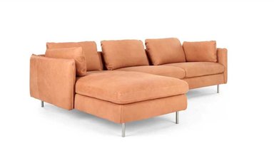 SOFÁ ESQUINERO YOLODECORO VENTO 3 CUERPOS CON CHAISE LONGUE A LA IZQUIERDA CANELA