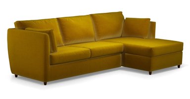 SOFÁ ESQUINERO YOLODECORO MILNER 3 CUERPOS AMARILLO DERECHO AZAFRÁN
