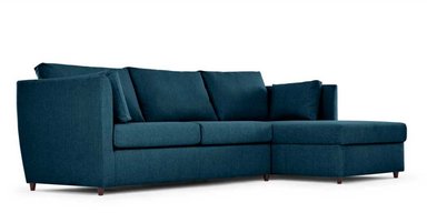 SOFÁ ESQUINERO YOLODECORO MILNER 3 CUERPOS AZUL DERECHO ÁRTICO