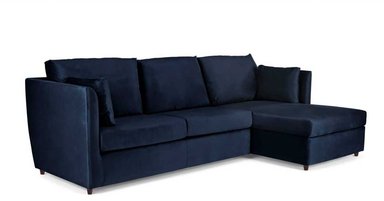 SOFÁ ESQUINERO YOLODECORO MILNER 3 CUERPOS AZUL DERECHO REAL