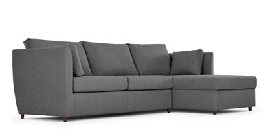 SOFÁ ESQUINERO YOLODECORO MILNER 3 CUERPOS GRIS DERECHO NOCHE