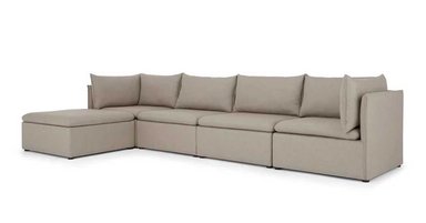 SOFÁ ESQUINERO YOLODECORO VICTOR 4 CUERPOS GRIS PORTLAND