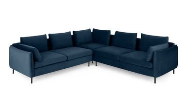 SOFÁ ESQUINERO YOLODECORO VENTO 5 CUERPOS AZUL ZAFIRO