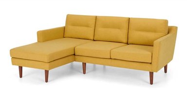 SOFÁ ESQUINERO YOLODECORO WALKER 3 CUERPOS CON CHAISE LONGUE A LA IZQUIERDA AMARILLO