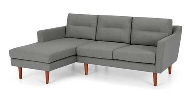 SOFÁ ESQUINERO YOLODECORO WALKER 3 CUERPOS GRIS CON CHAISE LONGUE A LA IZQUIERDA