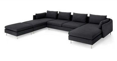 SOFÁ ESQUINERO YOLODECORO VENTO 4 CUERPOS EN U GRIS STERLING