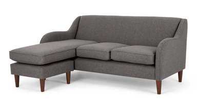 SOFÁ ESQUINERO YOLODECORO HELENA 3 CUERPOS CON CHAISE LONGUE A LA DERECHA GRIS HUMO