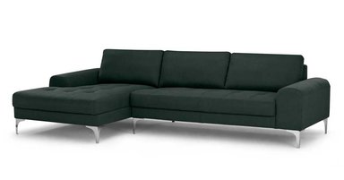 SOFÁ ESQUINERO YOLODECORO VITTORIO 3 CUERPOS CON CHAISE LONGUE A LA IZQUIERDA GRIS ANTRACITA