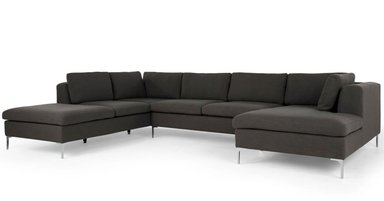 SOFÁ ESQUINERO YOLODECORO MONTEROSSO 5 CUERPOS CON CHAISE LONGUE A LA IZQUIERDA GRIS MARENGO