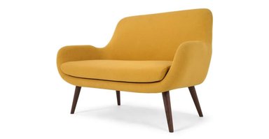 SOFÁ YOLODECORO MOBY 2 CUERPOS AMARILLO CANARIO